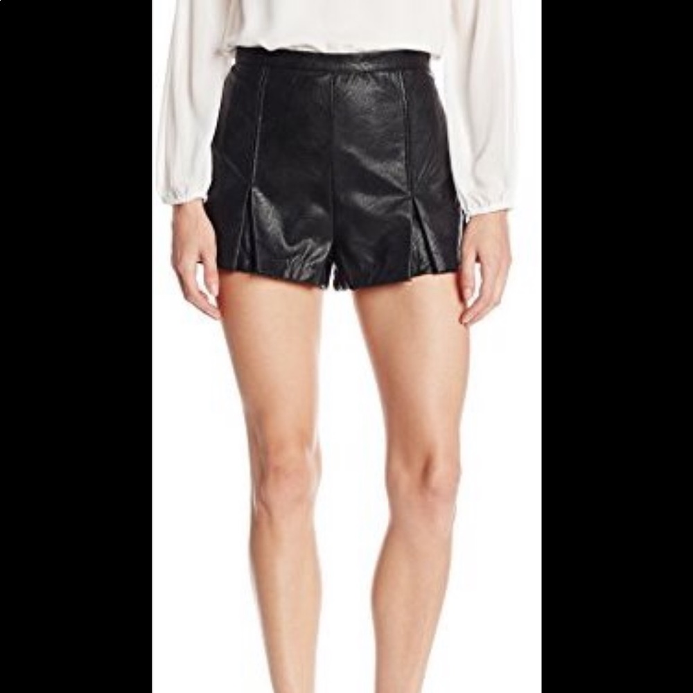Mink Pink leather shorts